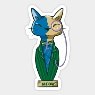 National cat day statuette Sticker